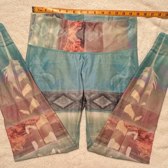 teeki Pants - Teeki Tarot Magic Feather UltraSoft Leggings Sz Large